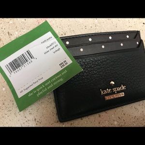 Black Kate Spade card holder